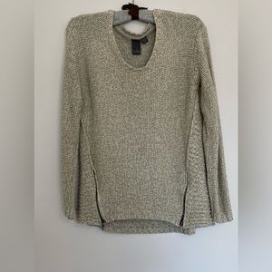Quinn oatmeal marled super soft sweater with zippers size medium